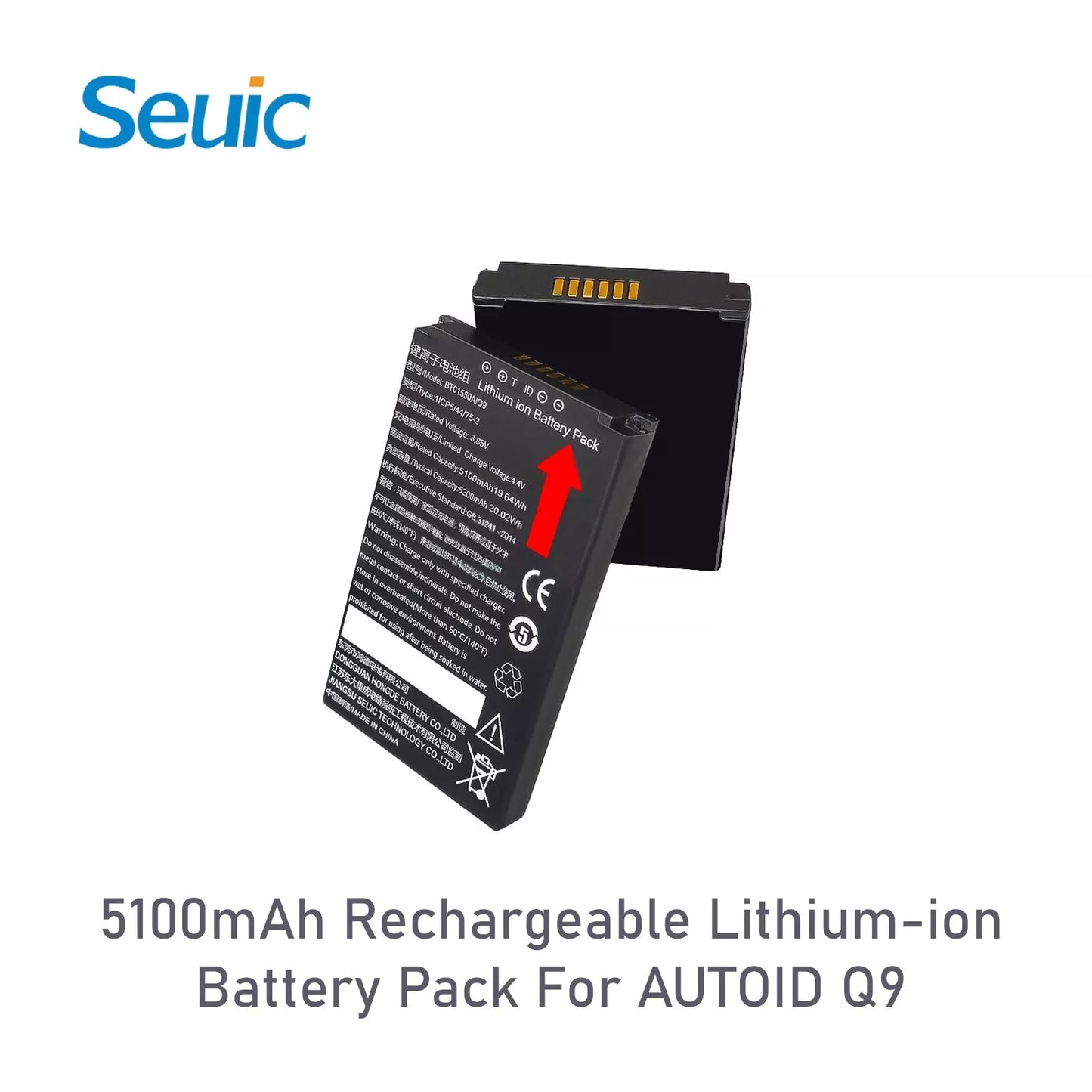 5100mAh Rechargeable Lithium-ion Battery Pack For AUTOID Q9 Barcode Scanner