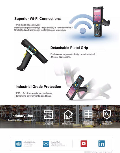 Seuic AUTOID Q7S / Cold / Grip Handheld Acquisition Terminal PDA Android GPS