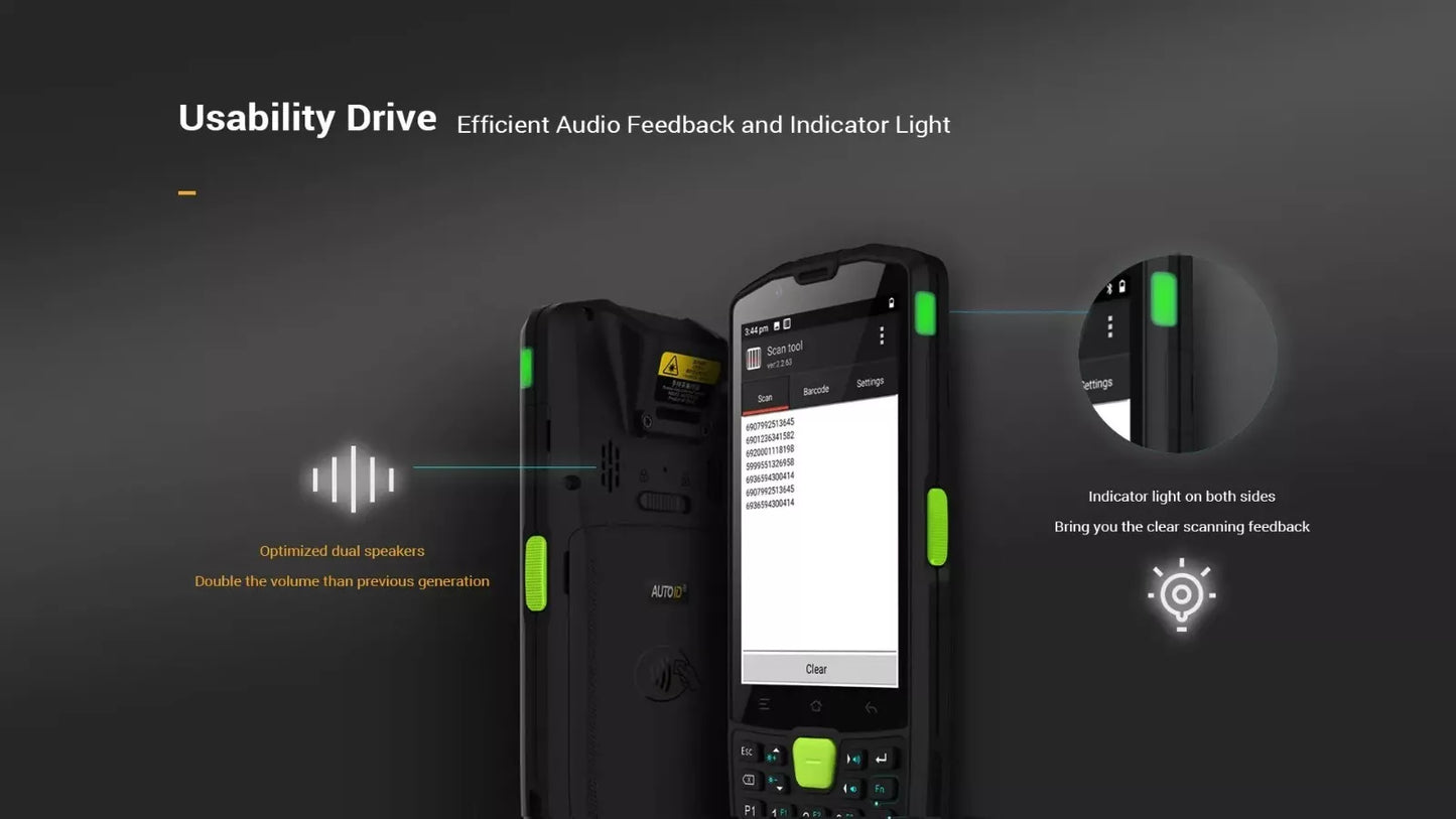 Seuic AUTOID Q9 Android 10.0 MTK PDA Keypad Handheld Terminals Barcode Scanner
