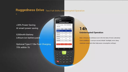 Seuic AUTOID Q9 Android 10.0 MTK PDA Keypad Handheld Terminals Barcode Scanner